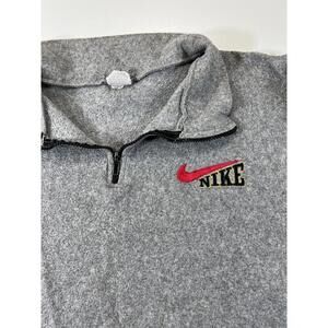 Nike Grey Half-Zip Fleece Pullover Sweatshirt